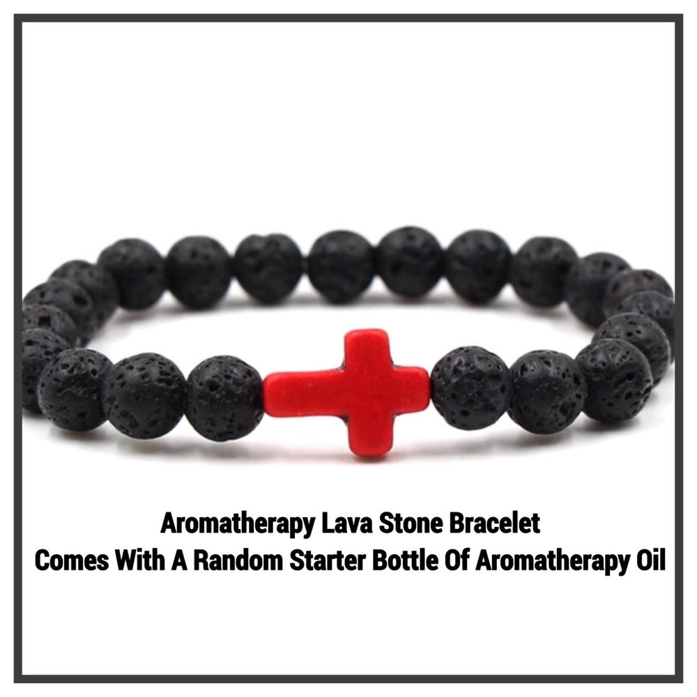 $37 Value Aromatherapy Lava Bead Bracelet & Oil